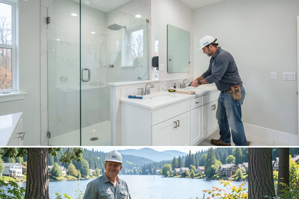 Range Hood Installation in Milton, King County, WA - Cutting an exterior vent penetration is best done during a dry stretch to seal the opening cleanly.