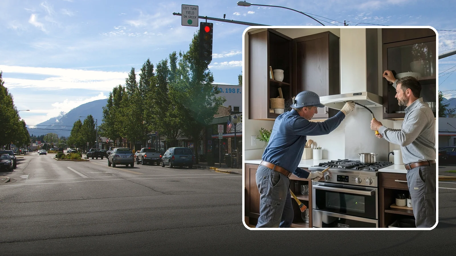 Range Hood Installation in North Bend, King County, WA - Installing a vented range hood to remove smoke, grease, and moisture from your kitchen air.