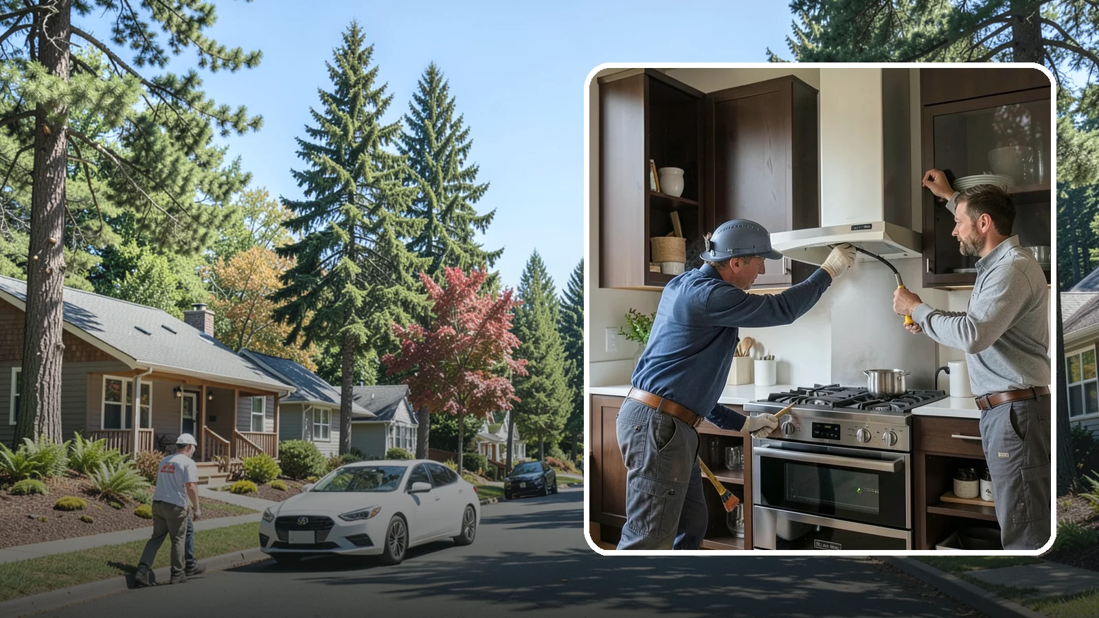 Range Hood Installation in Orting, Pierce County, WA - Installing a vented range hood to remove smoke, grease, and moisture from your kitchen air.
