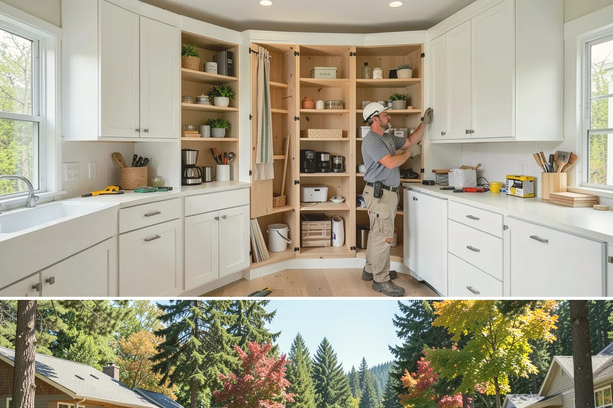 Range Hood Installation in Orting, Pierce County, WA - Cutting an exterior vent penetration is best done during a dry stretch to seal the opening cleanly.