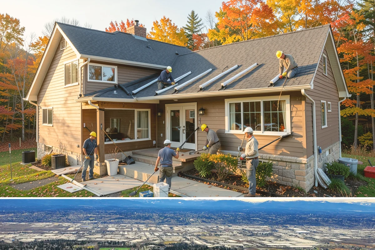 Range Hood Installation in SeaTac, King County, WA - Cutting an exterior vent penetration is best done during a dry stretch to seal the opening cleanly.