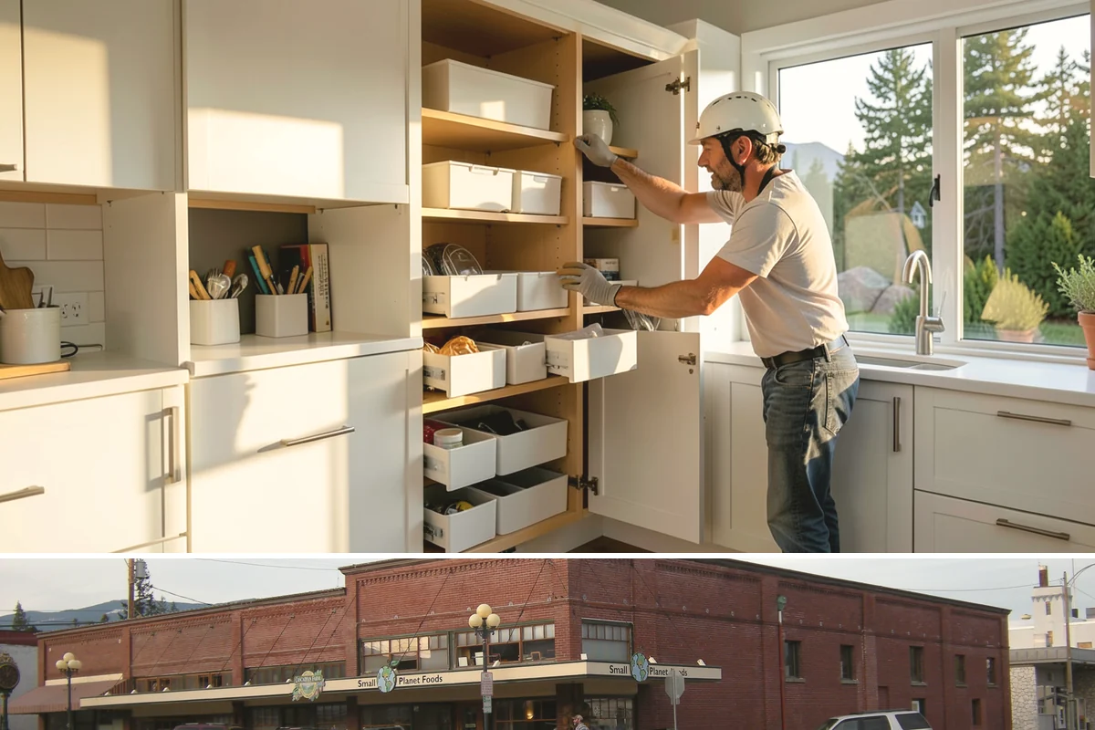 Range Hood Installation in Sedro-Woolley, Skagit County, WA - Cutting an exterior vent penetration is best done during a dry stretch to seal the opening cleanly.