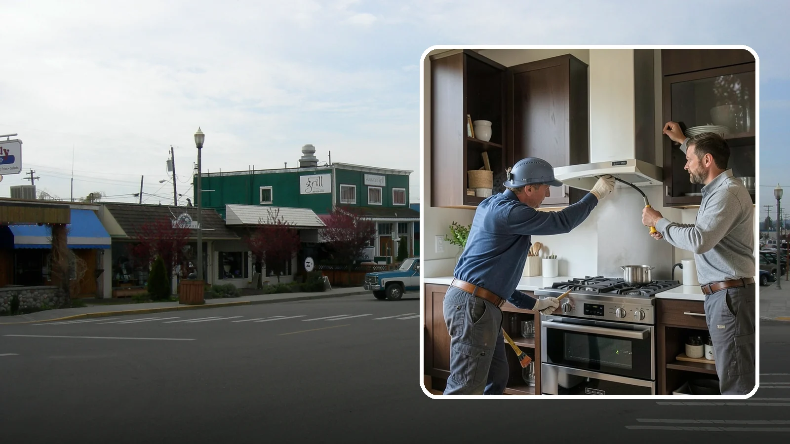 Range Hood Installation in Stanwood, Snohomish County, WA - Installing a vented range hood to remove smoke, grease, and moisture from your kitchen air.
