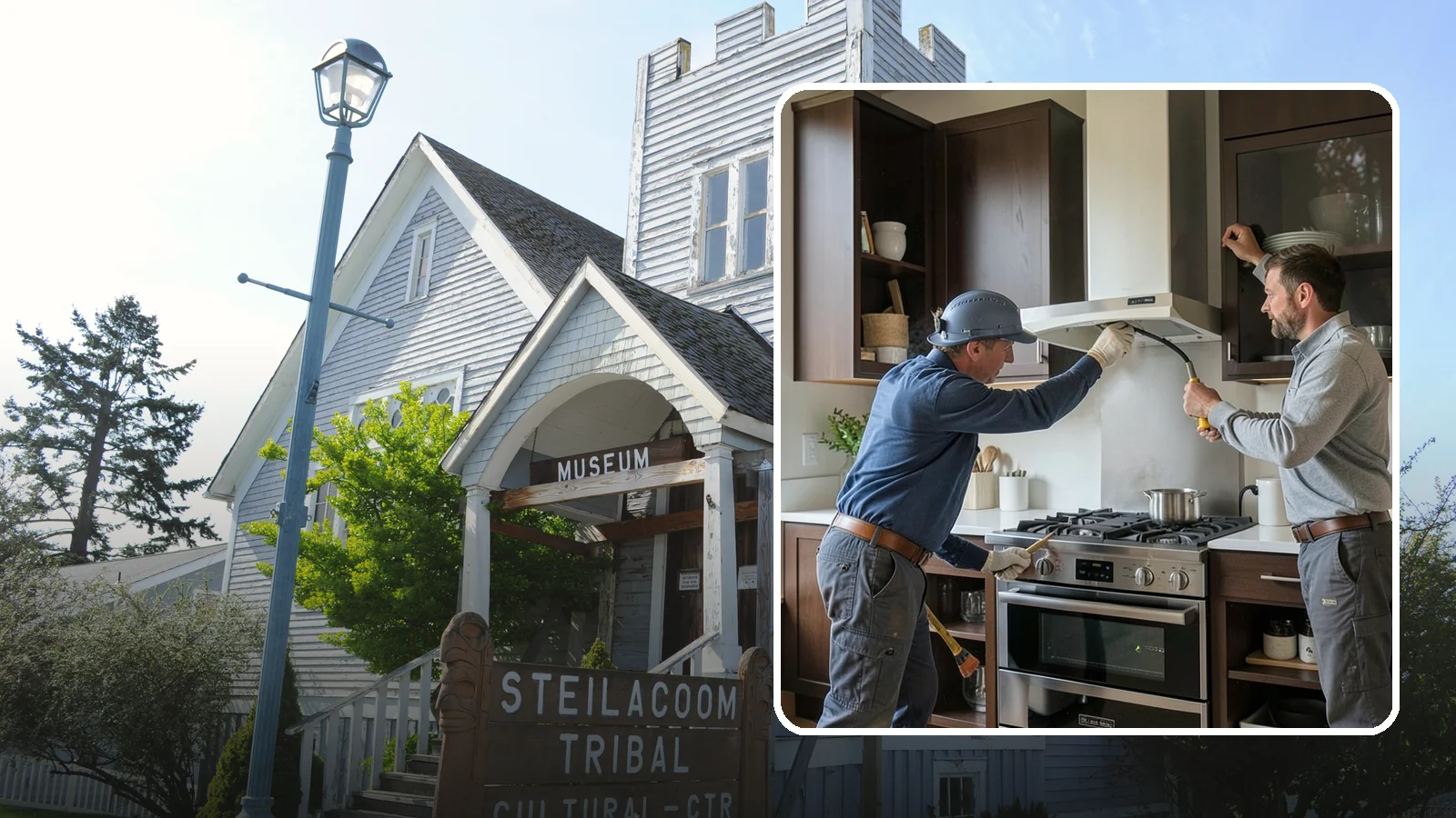 Range Hood Installation in Steilacoom, Pierce County, WA - Installing a vented range hood to remove smoke, grease, and moisture from your kitchen air.