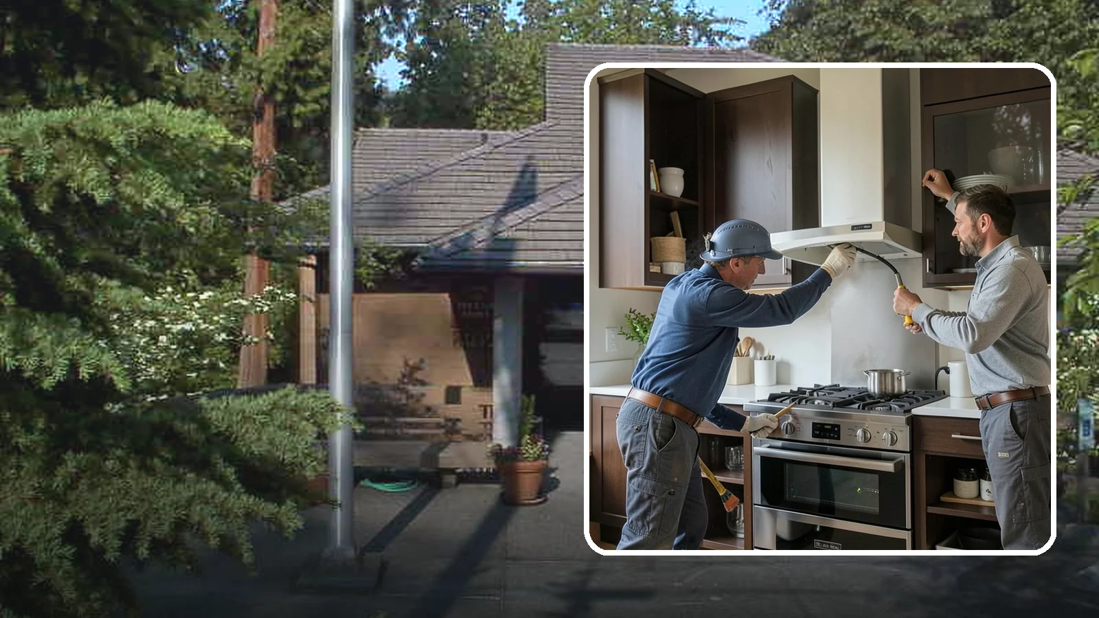 Range Hood Installation in Yarrow Point, King County, WA - Installing a vented range hood to remove smoke, grease, and moisture from your kitchen air.