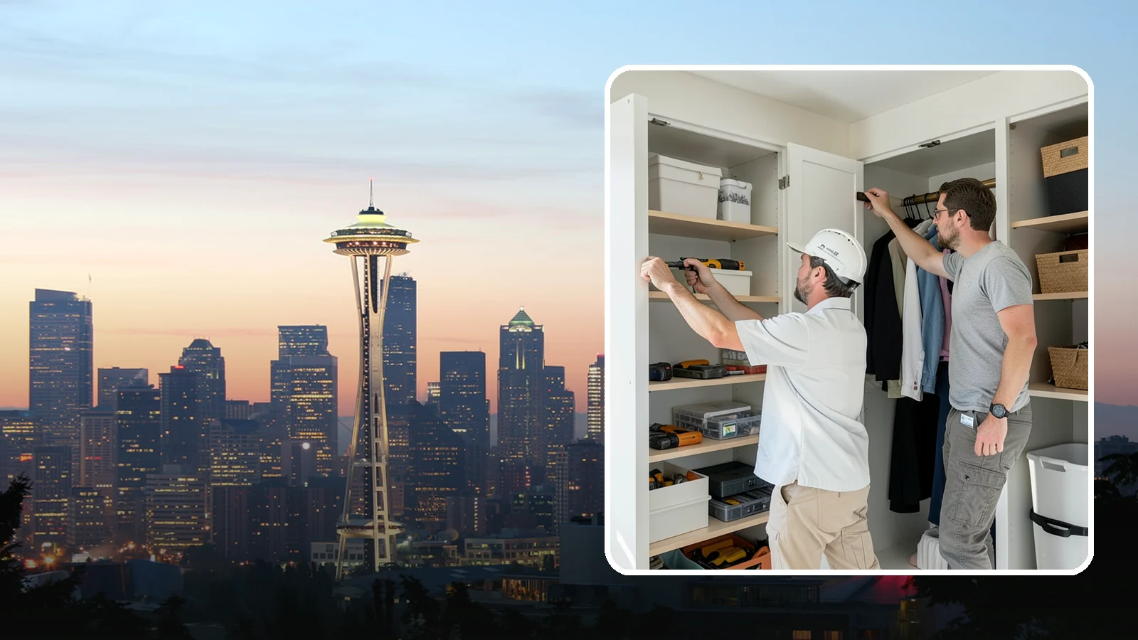 Reach-In Closet Organization in Seattle, King County, WA - We transform cramped reach-in closets into efficient, clutter-free storage with smart custom systems.