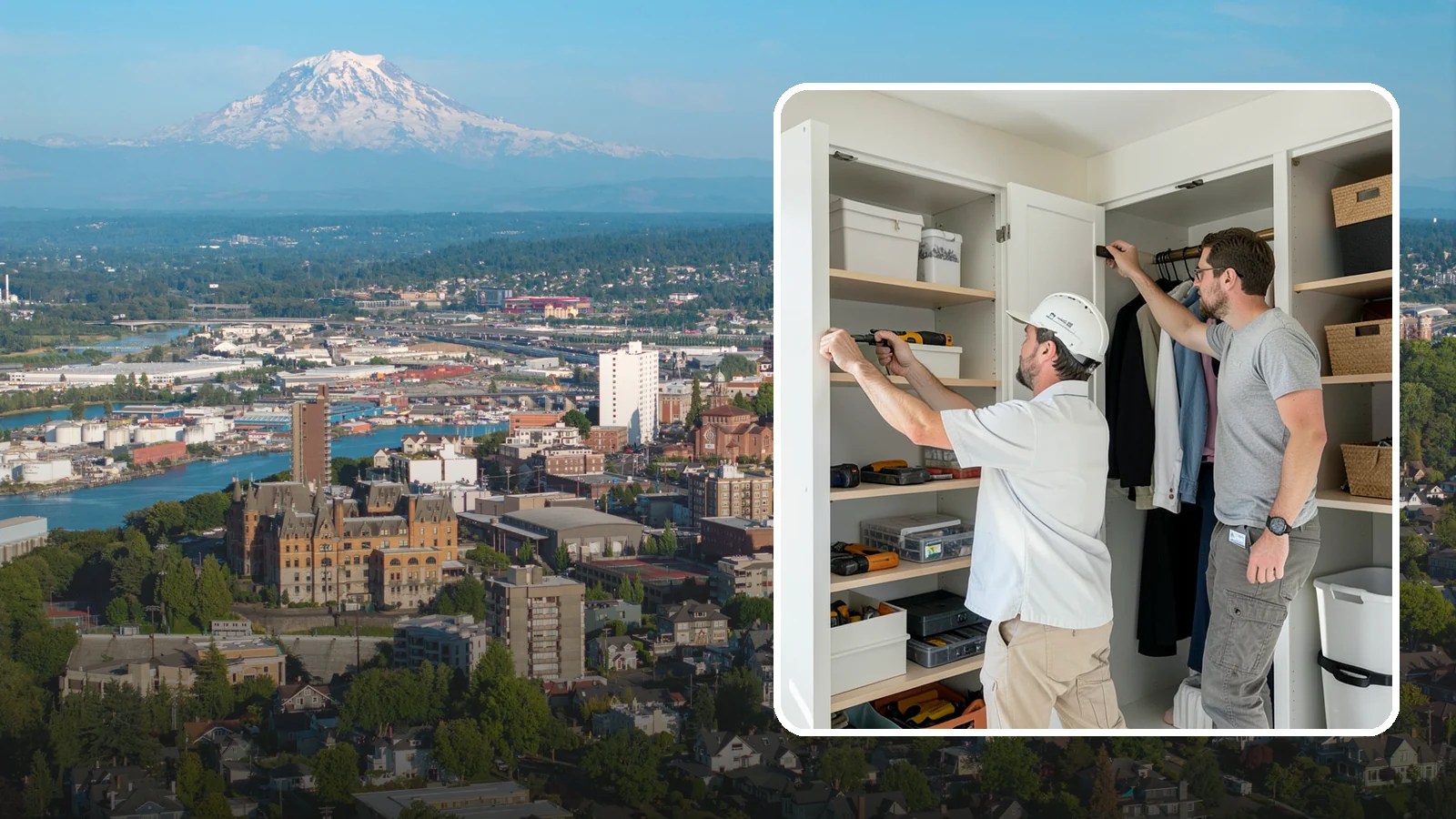 Reach-In Closet Organization in Tacoma, Pierce County, WA - We transform cramped reach-in closets into efficient, clutter-free storage with smart custom systems.