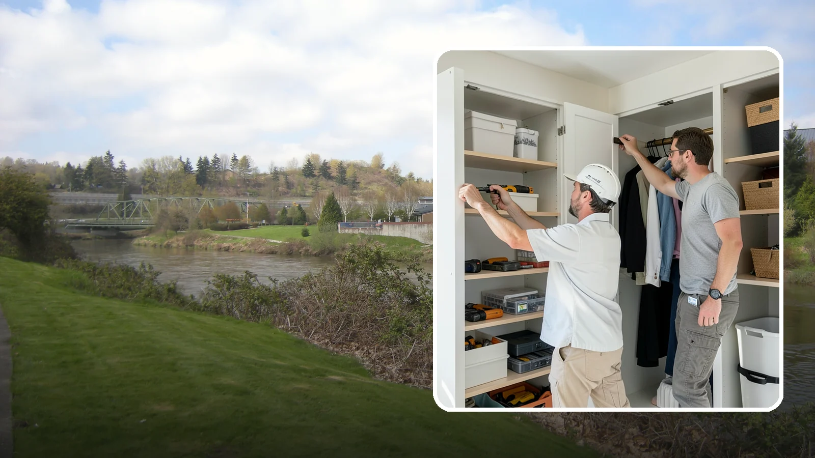 Reach-In Closet Organization in Tukwila, King County, WA - We transform cramped reach-in closets into efficient, clutter-free storage with smart custom systems.