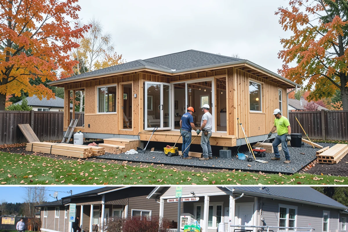 Reading Nook Construction in South Prairie, Pierce County, WA - Reading nooks are quick interior builds well suited to cozy winter scheduling.