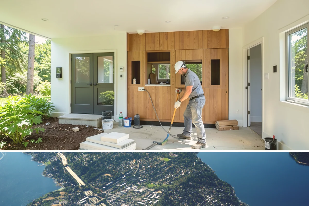 Recessed Lighting Installation in Mercer Island, King County, WA - Recessed lighting installs year-round and brightens interiors during the dark PNW winter months.