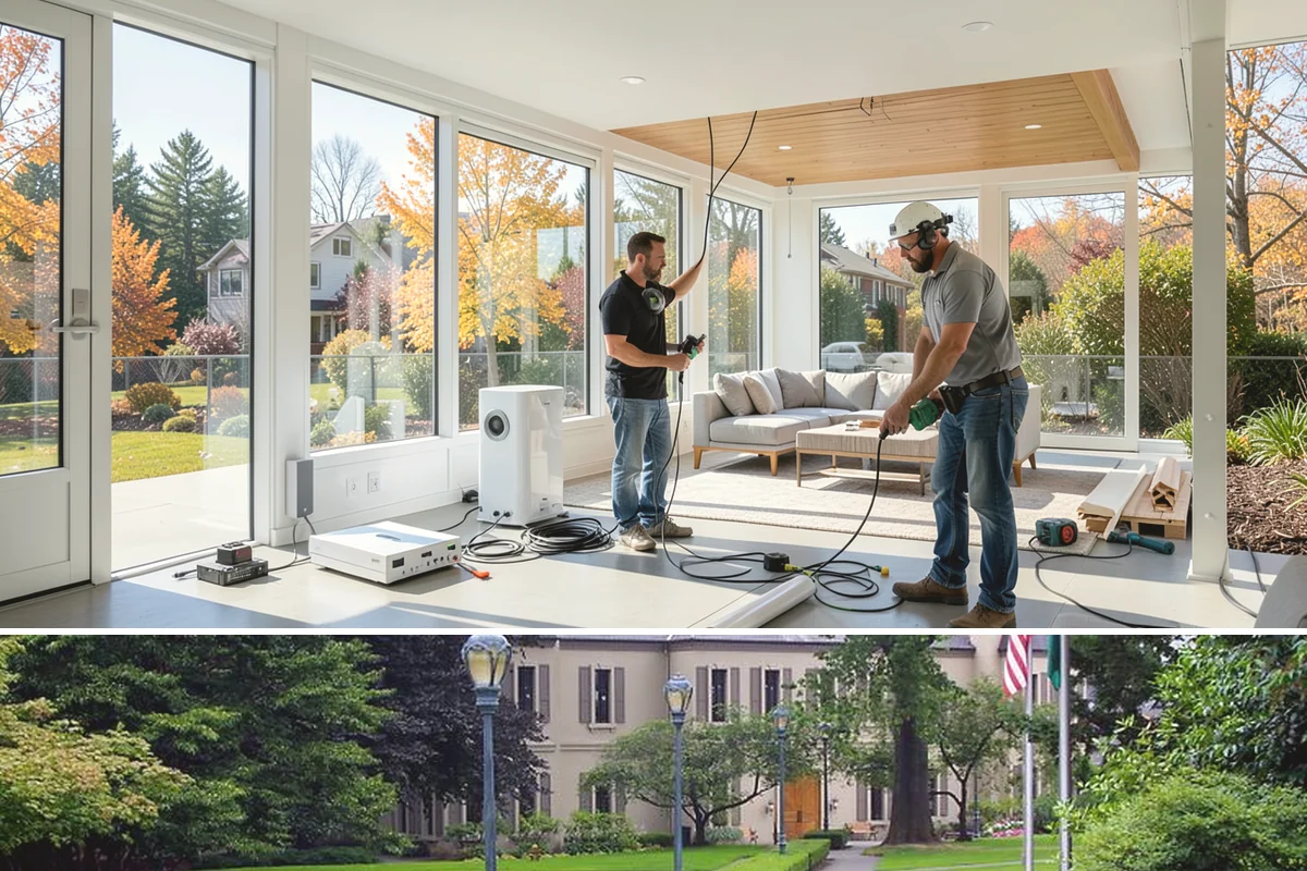 Recessed Lighting Installation in Woodinville, King County, WA - Recessed lighting installs year-round and brightens interiors during the dark PNW winter months.