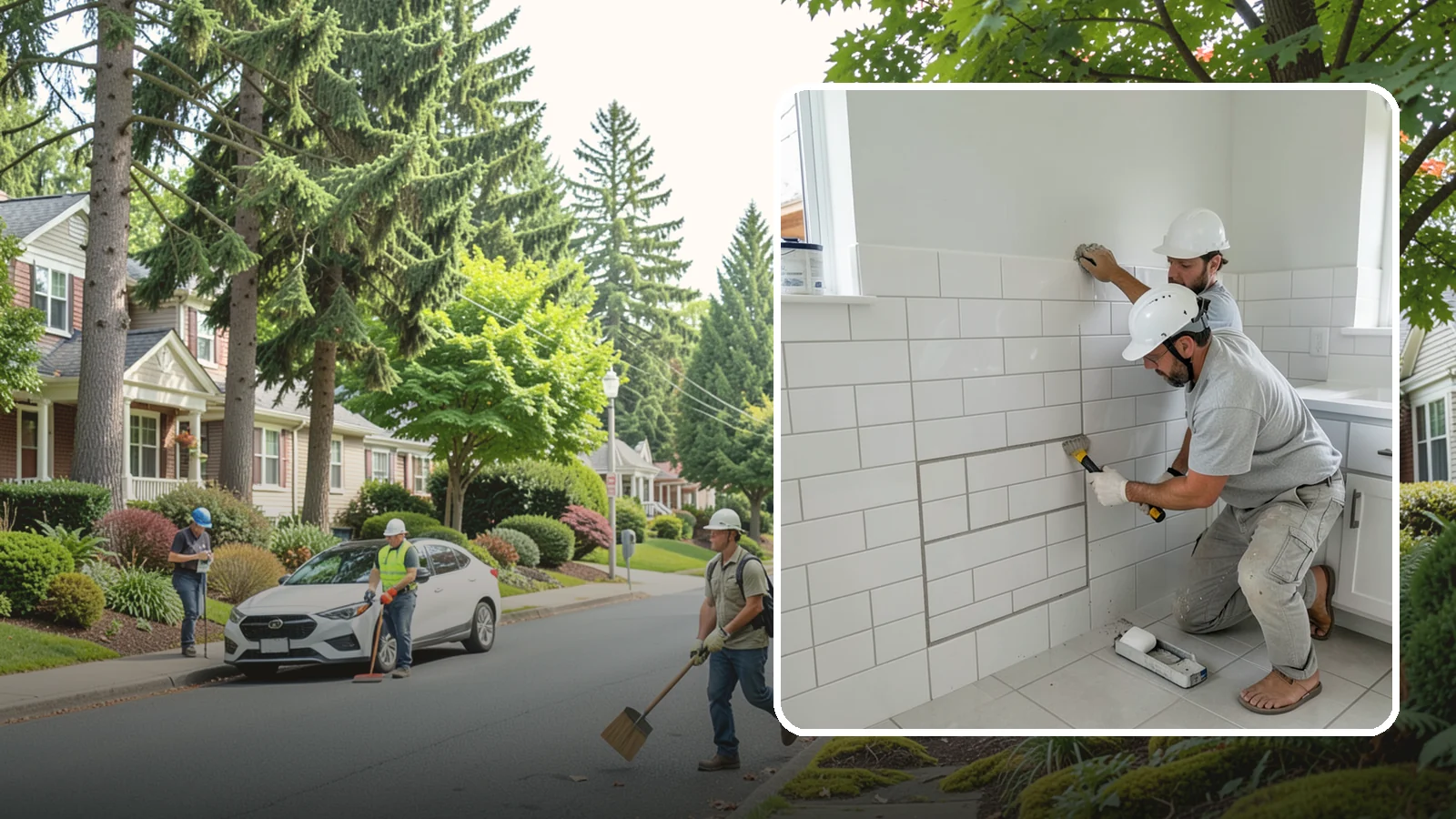 Regrouting in Beaux Arts Village, King County, WA - Full removal and replacement of aging grout to renew an entire tiled surface.