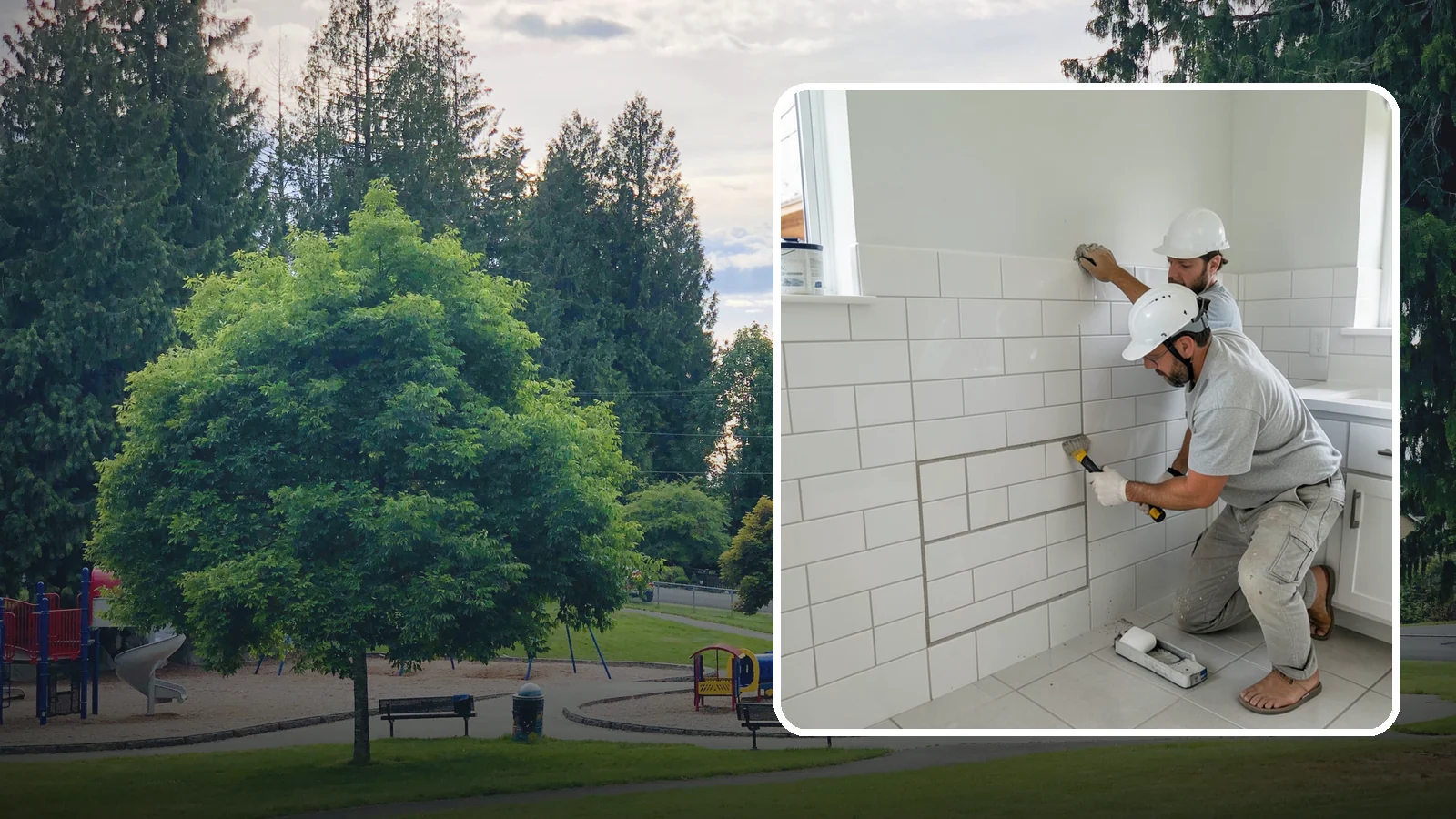 Regrouting in Bonney Lake, Pierce County, WA - Full removal and replacement of aging grout to renew an entire tiled surface.