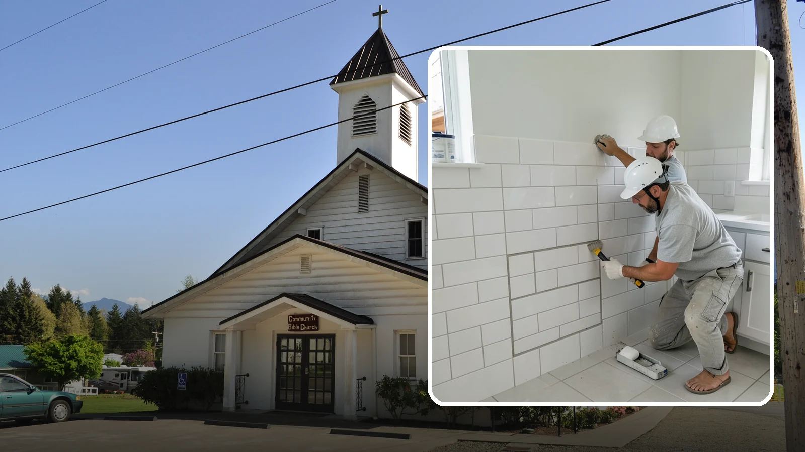 Regrouting in Concrete, Skagit County, WA - Full removal and replacement of aging grout to renew an entire tiled surface.