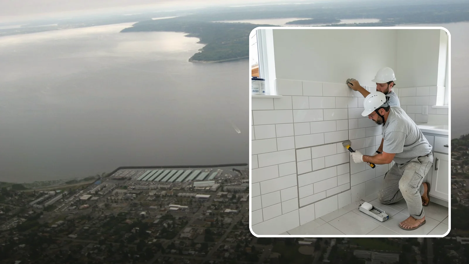 Regrouting in Des Moines, King County, WA - Full removal and replacement of aging grout to renew an entire tiled surface.