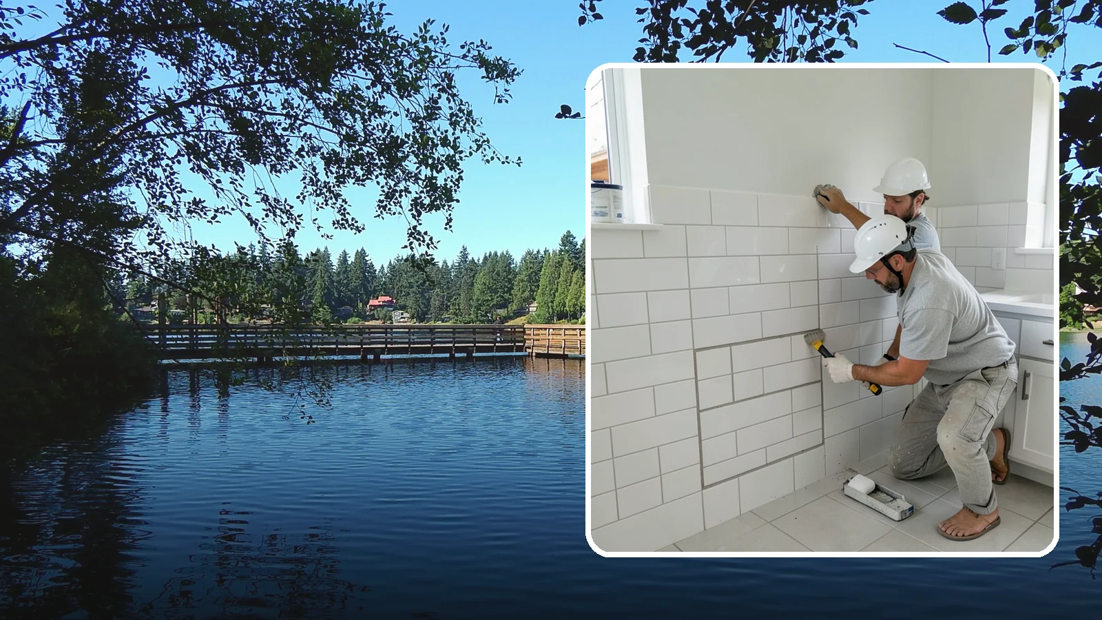 Regrouting in Federal Way, King County, WA - Full removal and replacement of aging grout to renew an entire tiled surface.