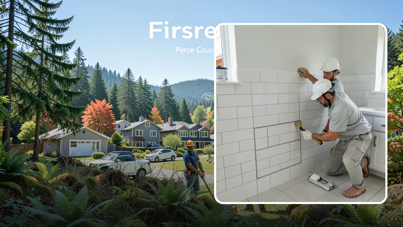 Regrouting in Fircrest, Pierce County, WA - Full removal and replacement of aging grout to renew an entire tiled surface.