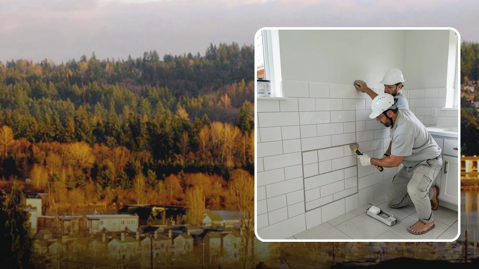 Regrouting in Kenmore, King County, WA - Full removal and replacement of aging grout to renew an entire tiled surface.