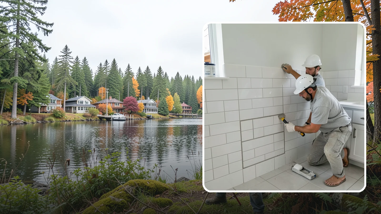 Regrouting in La Conner, Skagit County, WA - Full removal and replacement of aging grout to renew an entire tiled surface.