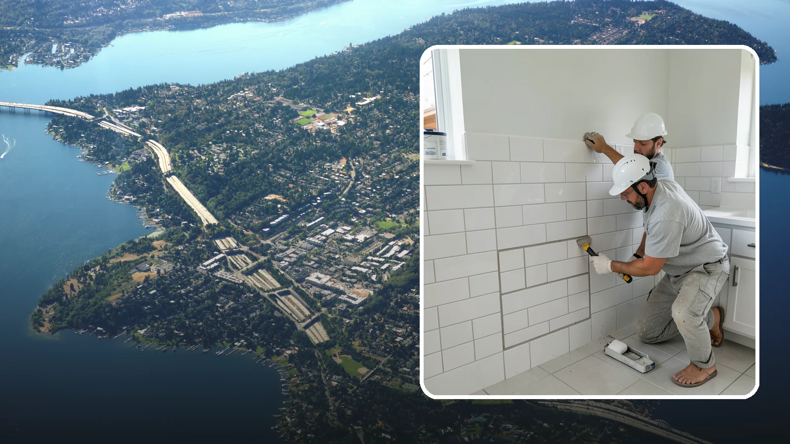 Regrouting in Mercer Island, King County, WA - Full removal and replacement of aging grout to renew an entire tiled surface.