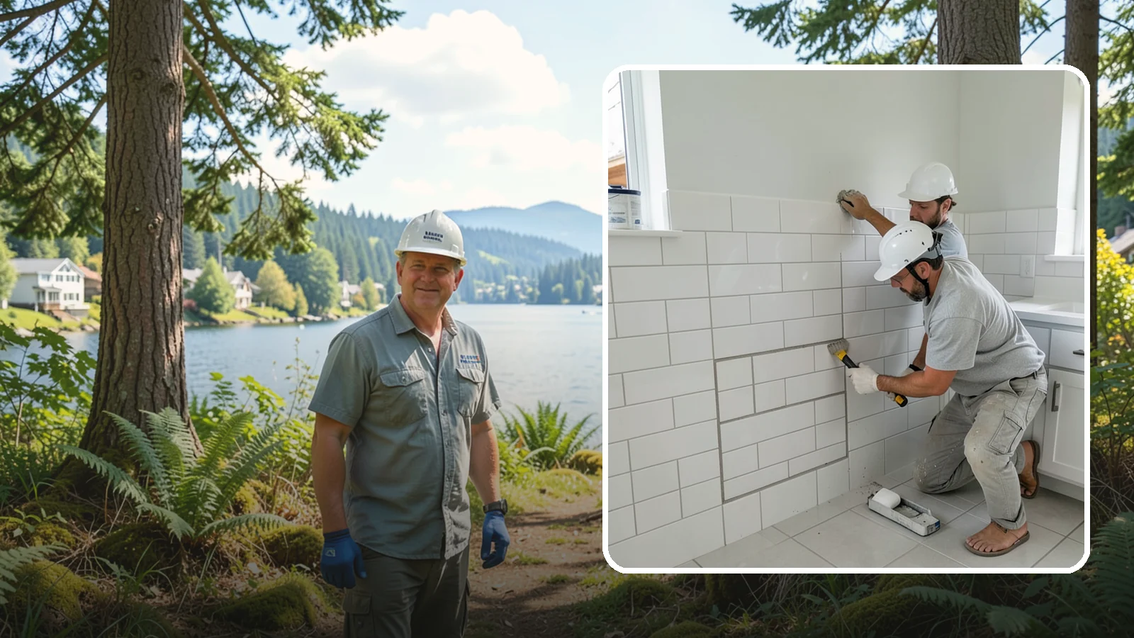 Regrouting in Milton, King County, WA - Full removal and replacement of aging grout to renew an entire tiled surface.