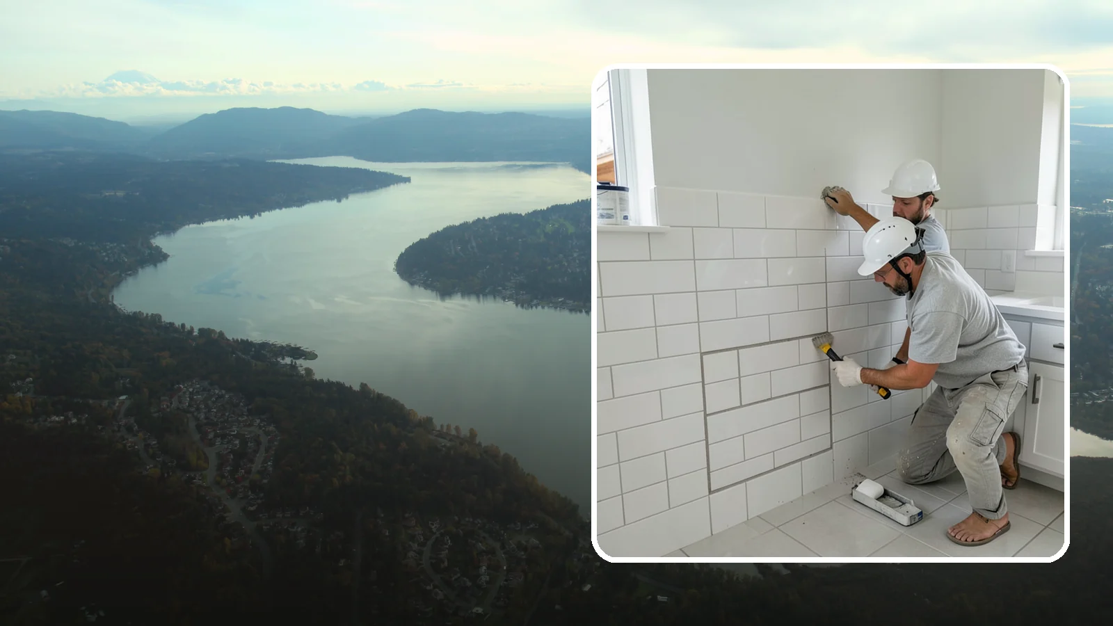 Regrouting in Sammamish, King County, WA - Full removal and replacement of aging grout to renew an entire tiled surface.