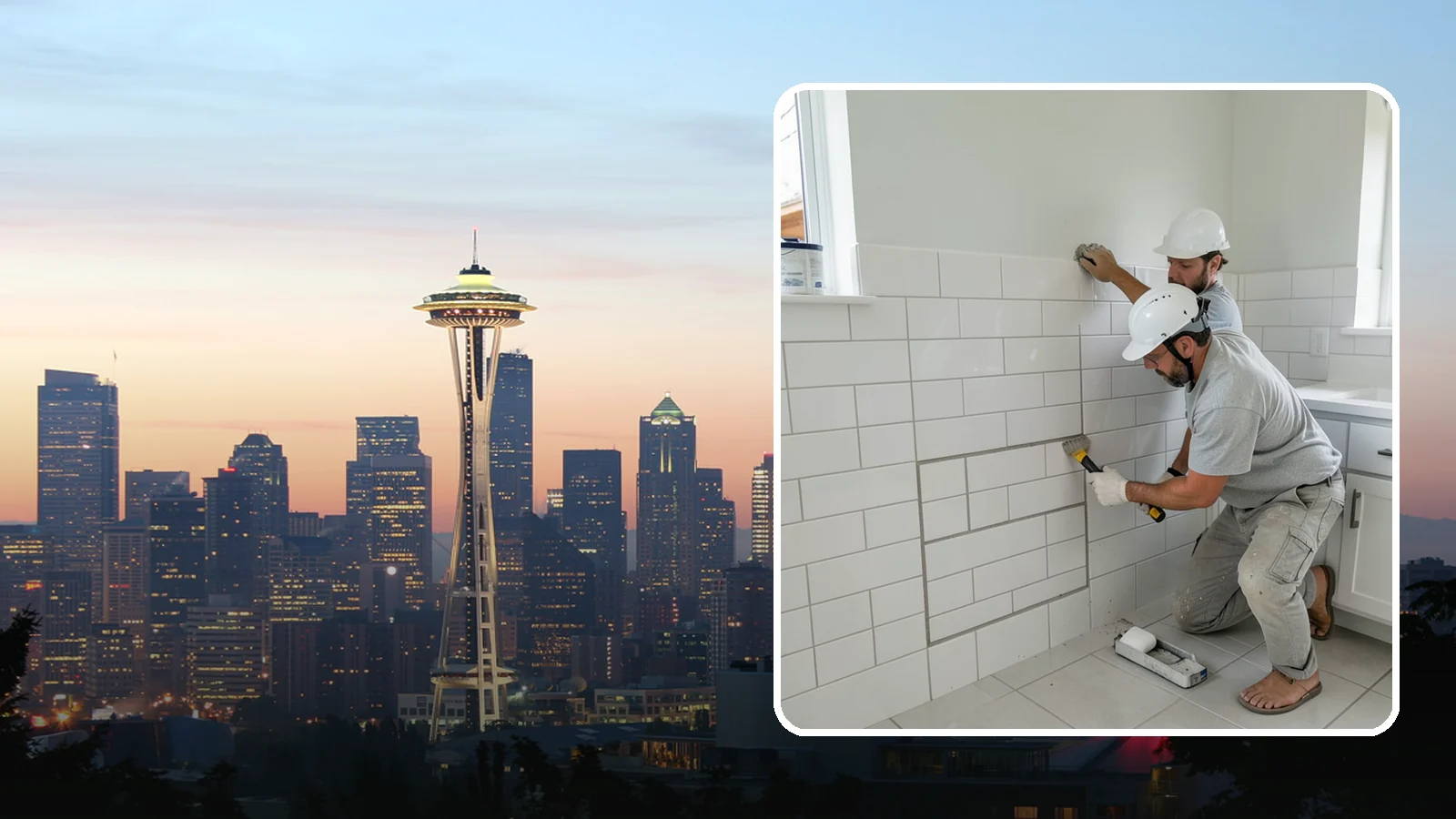 Regrouting in Seattle, King County, WA - Full removal and replacement of aging grout to renew an entire tiled surface.