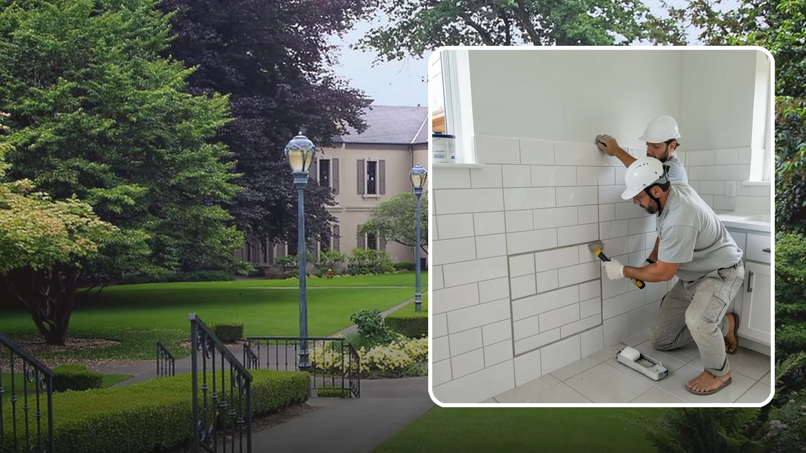 Regrouting in Woodinville, King County, WA - Full removal and replacement of aging grout to renew an entire tiled surface.