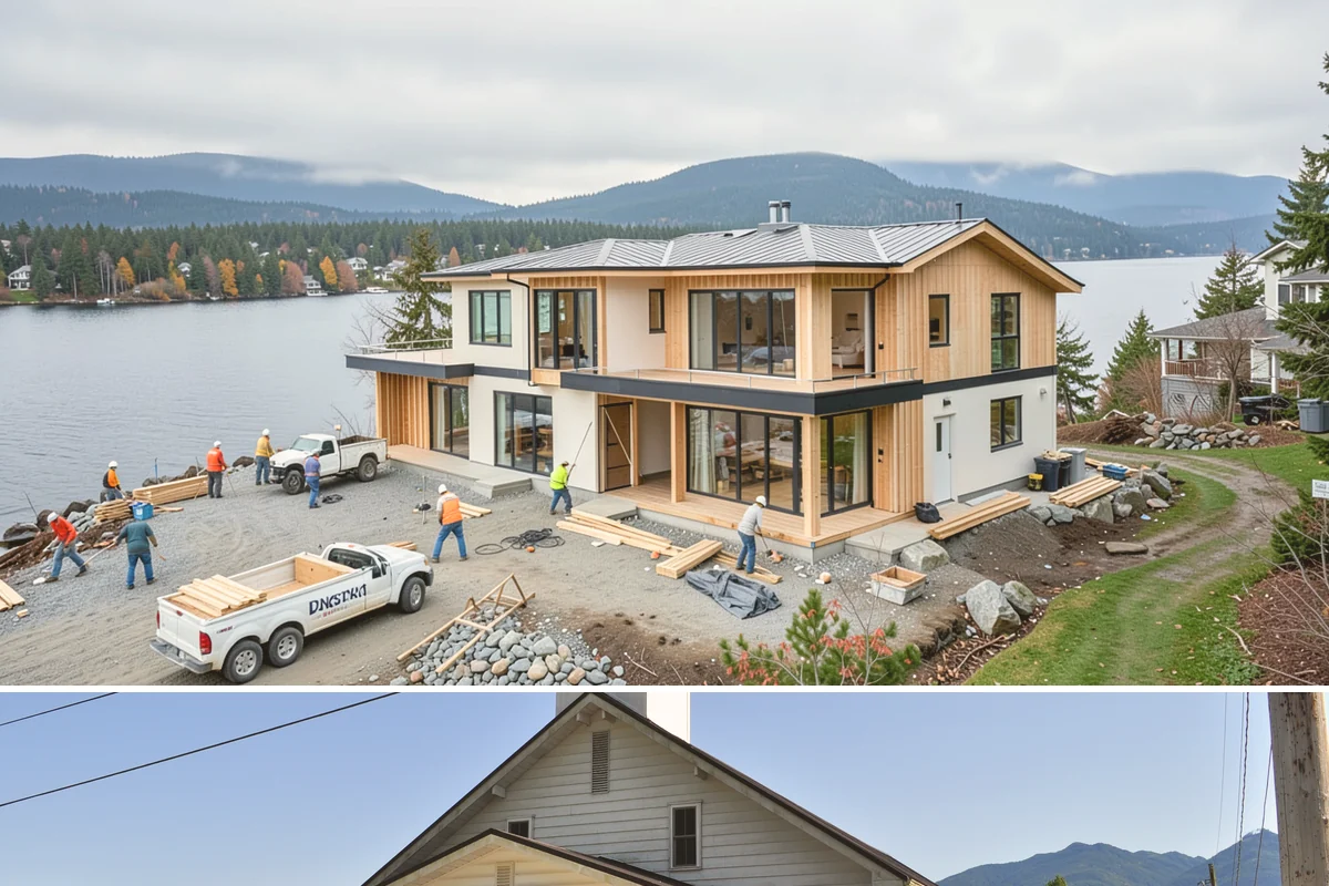 Residential Construction in Concrete, Skagit County, WA - Foundation and framing progress best during the drier months from late spring through early fall, so planning permits over winter...