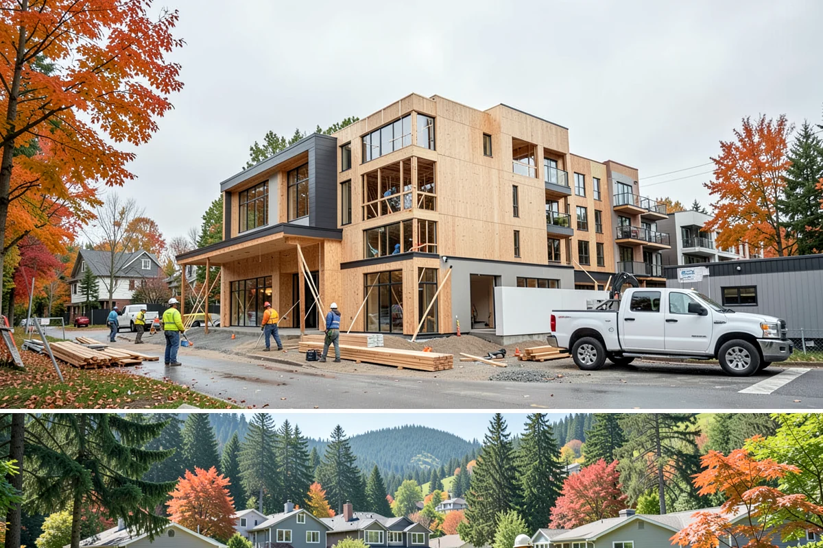 Residential Construction in Fircrest, Pierce County, WA - Foundation and framing progress best during the drier months from late spring through early fall, so planning permits over winter...