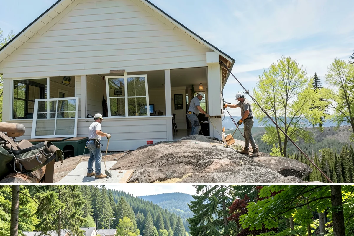Residential Construction in Lake Forest Park, King County, WA - Foundation and framing progress best during the drier months from late spring through early fall, so planning permits over winter...