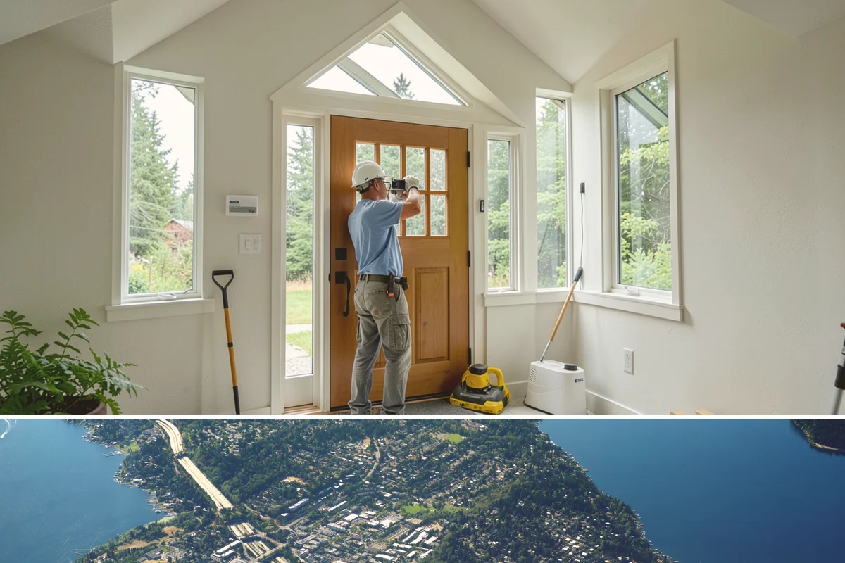 Residential Construction in Mercer Island, King County, WA - Foundation and framing progress best during the drier months from late spring through early fall, so planning permits over winter...