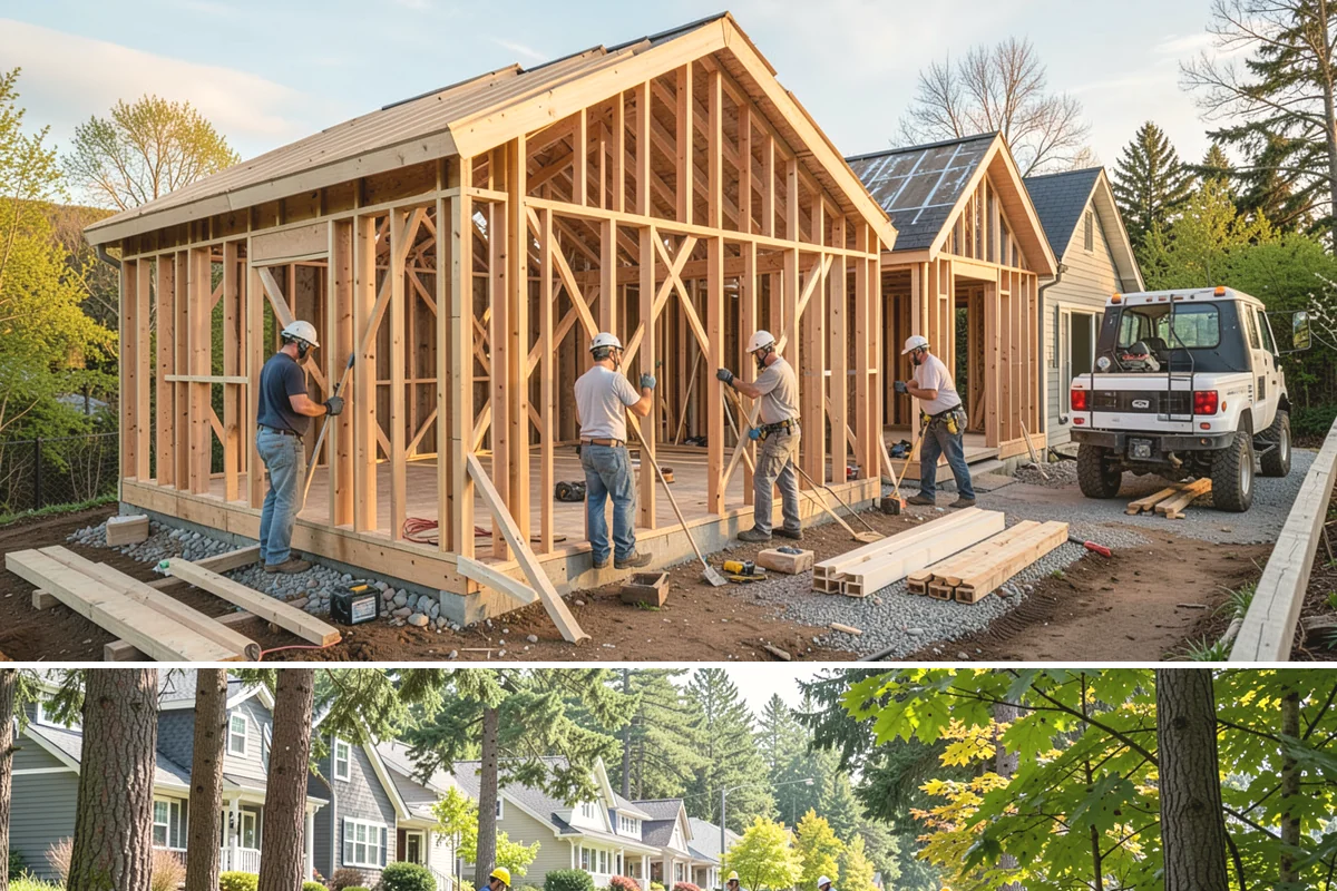 Residential Construction in Normandy Park, King County, WA - Foundation and framing progress best during the drier months from late spring through early fall, so planning permits over winter...