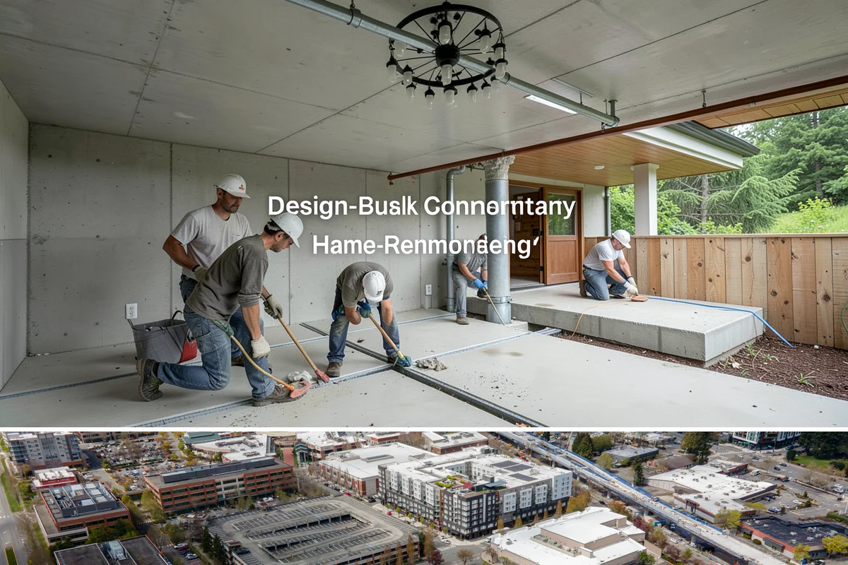 Residential Construction in Redmond, King County, WA - Foundation and framing progress best during the drier months from late spring through early fall, so planning permits over winter...