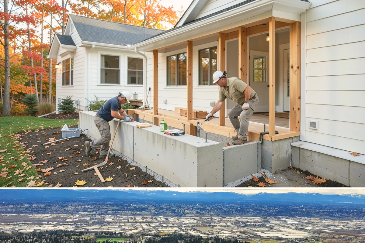 Residential Construction in SeaTac, King County, WA - Foundation and framing progress best during the drier months from late spring through early fall, so planning permits over winter...