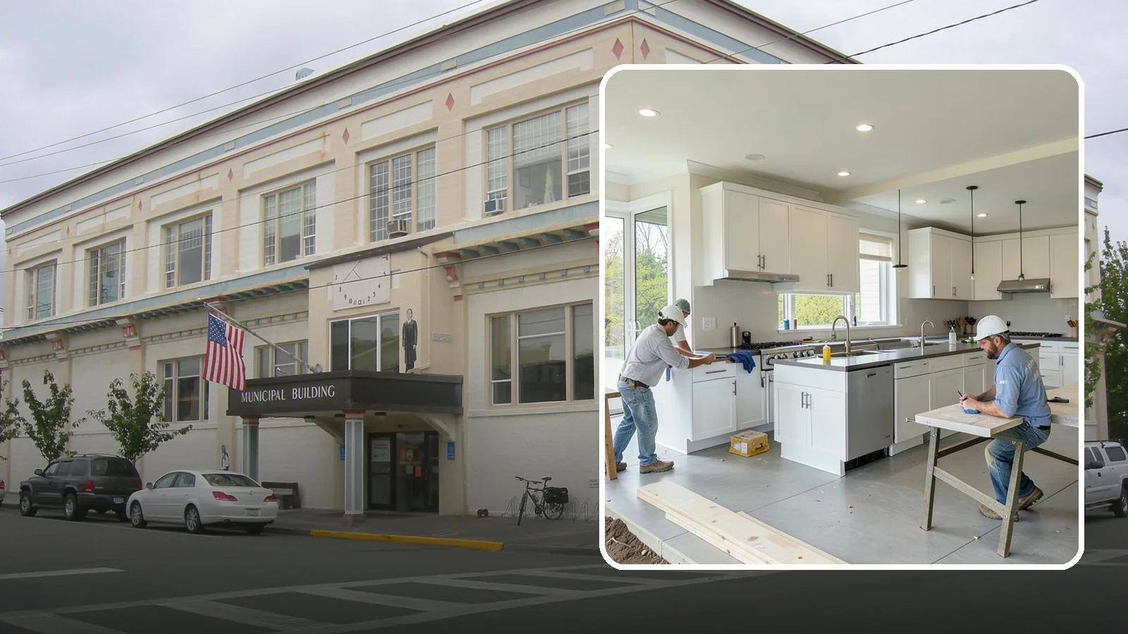 Restaurant Buildout in Anacortes, Skagit County, WA - Full construction of restaurant spaces including kitchens, dining rooms, and code systems.