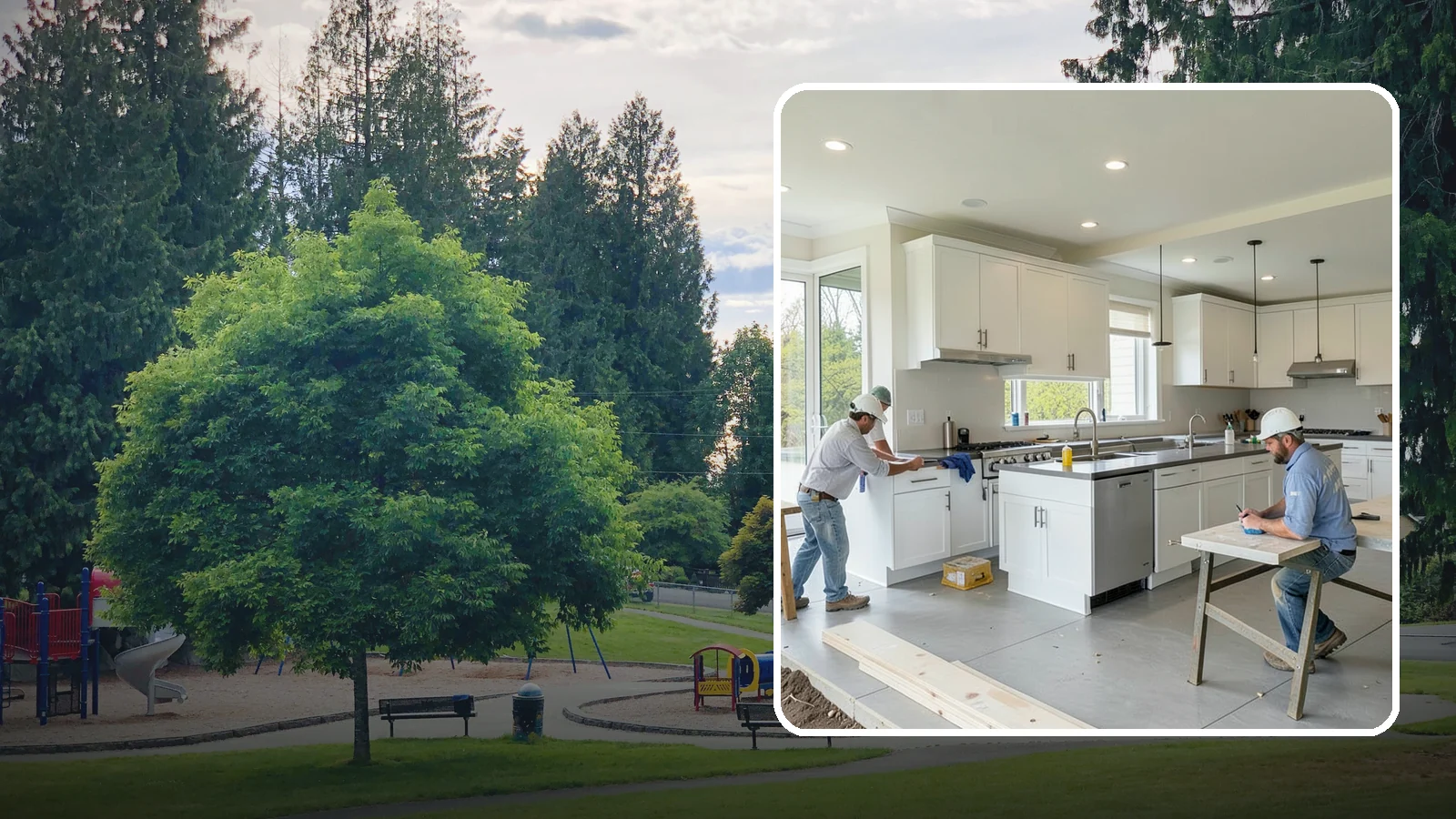 Restaurant Buildout in Bonney Lake, Pierce County, WA - Full construction of restaurant spaces including kitchens, dining rooms, and code systems.
