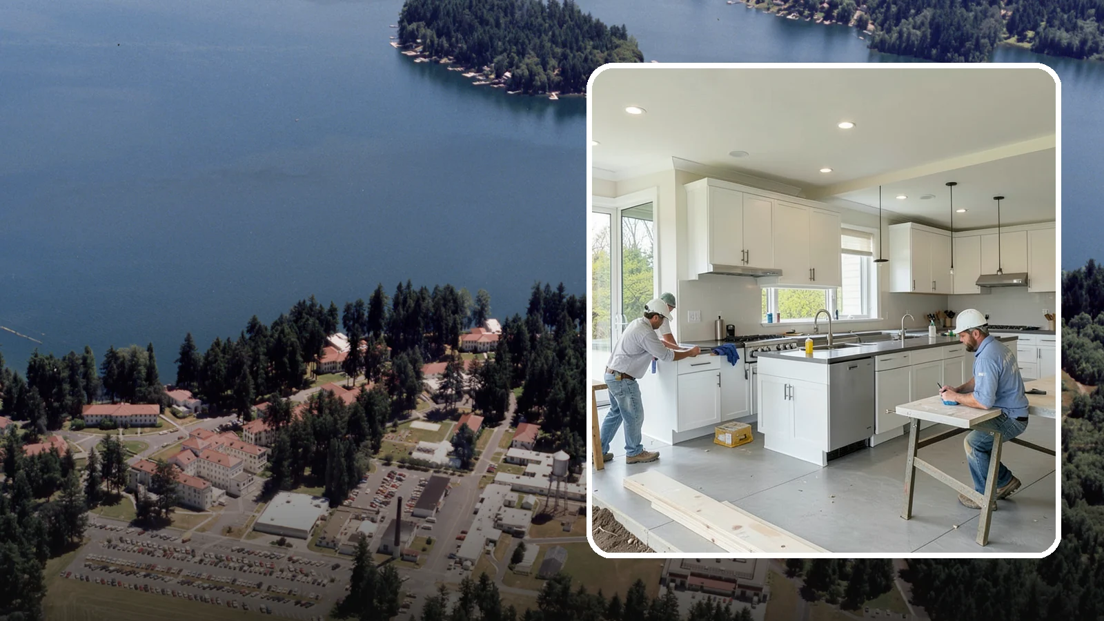 Restaurant Buildout in Lakewood, Pierce County, WA - Full construction of restaurant spaces including kitchens, dining rooms, and code systems.