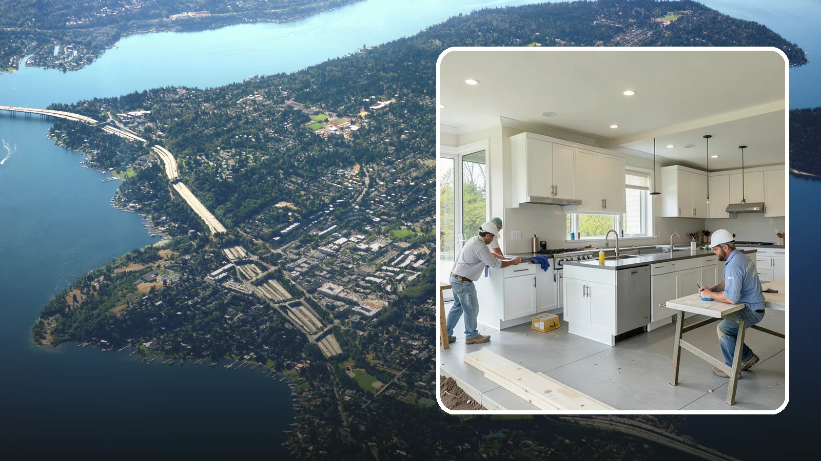 Restaurant Buildout in Mercer Island, King County, WA - Full construction of restaurant spaces including kitchens, dining rooms, and code systems.