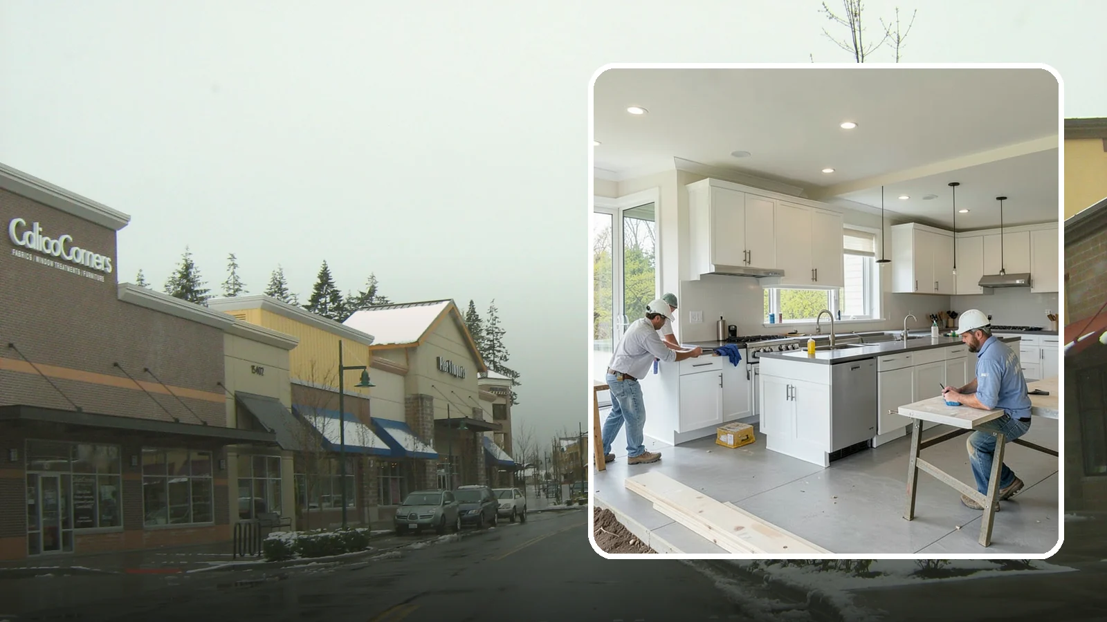 Restaurant Buildout in Mill Creek, Snohomish County, WA - Full construction of restaurant spaces including kitchens, dining rooms, and code systems.