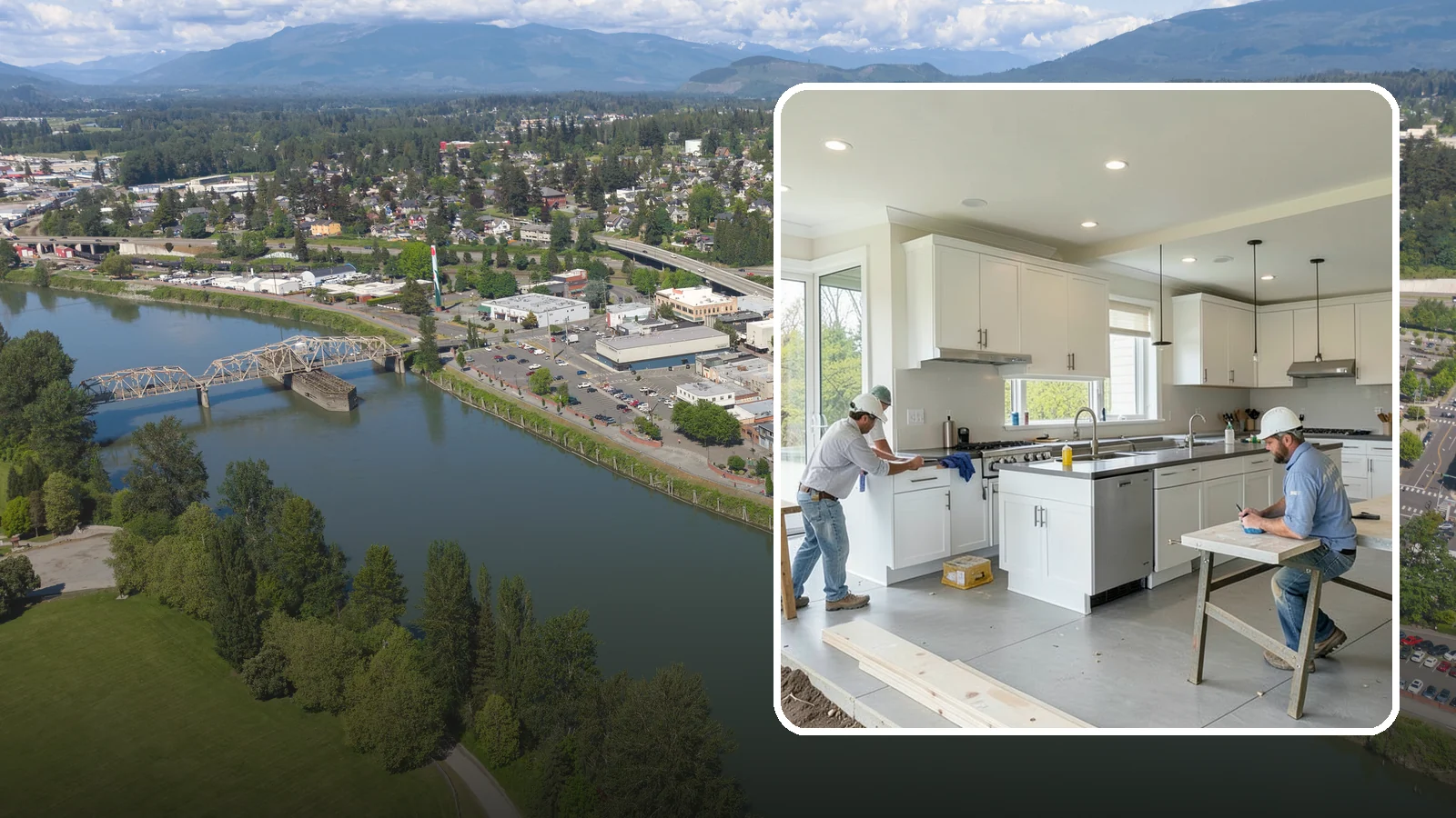 Restaurant Buildout in Mount Vernon, Skagit County, WA - Full construction of restaurant spaces including kitchens, dining rooms, and code systems.