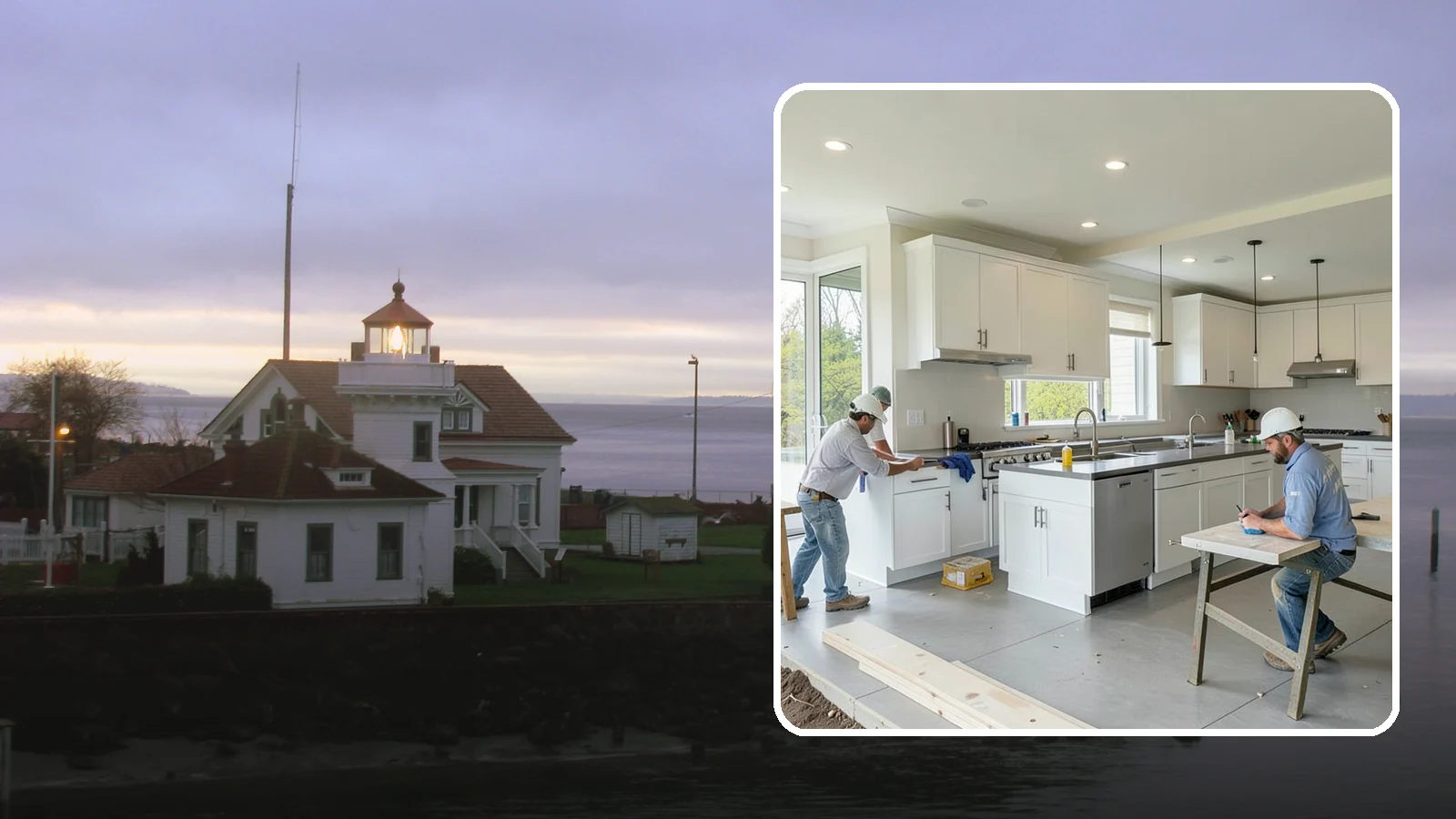 Restaurant Buildout in Mukilteo, Snohomish County, WA - Full construction of restaurant spaces including kitchens, dining rooms, and code systems.