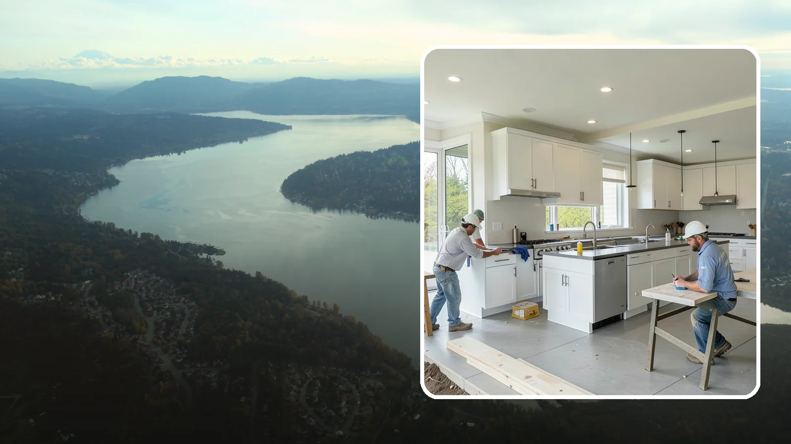 Restaurant Buildout in Sammamish, King County, WA - Full construction of restaurant spaces including kitchens, dining rooms, and code systems.