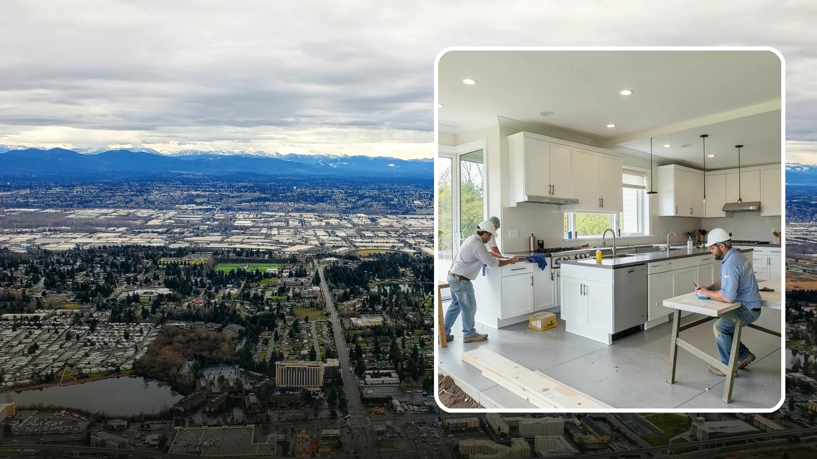 Restaurant Buildout in SeaTac, King County, WA - Full construction of restaurant spaces including kitchens, dining rooms, and code systems.