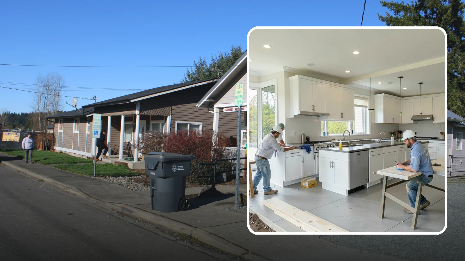 Restaurant Buildout in South Prairie, Pierce County, WA - Full construction of restaurant spaces including kitchens, dining rooms, and code systems.