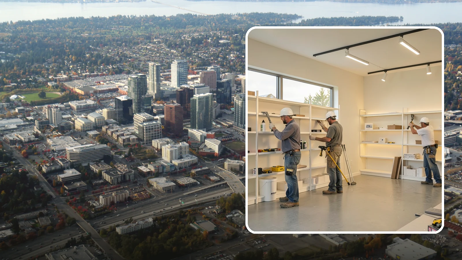 Retail Buildout in Bellevue, King County, WA - Store construction that turns raw retail space into a branded, shopper-ready environment.
