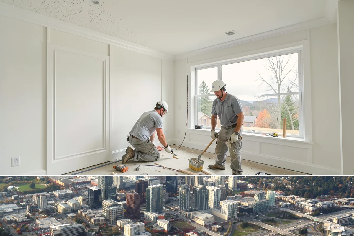 Retail Buildout in Bellevue, King County, WA - We often target buildout completion ahead of the fall and holiday retail season, planning the schedule backward from your opening.