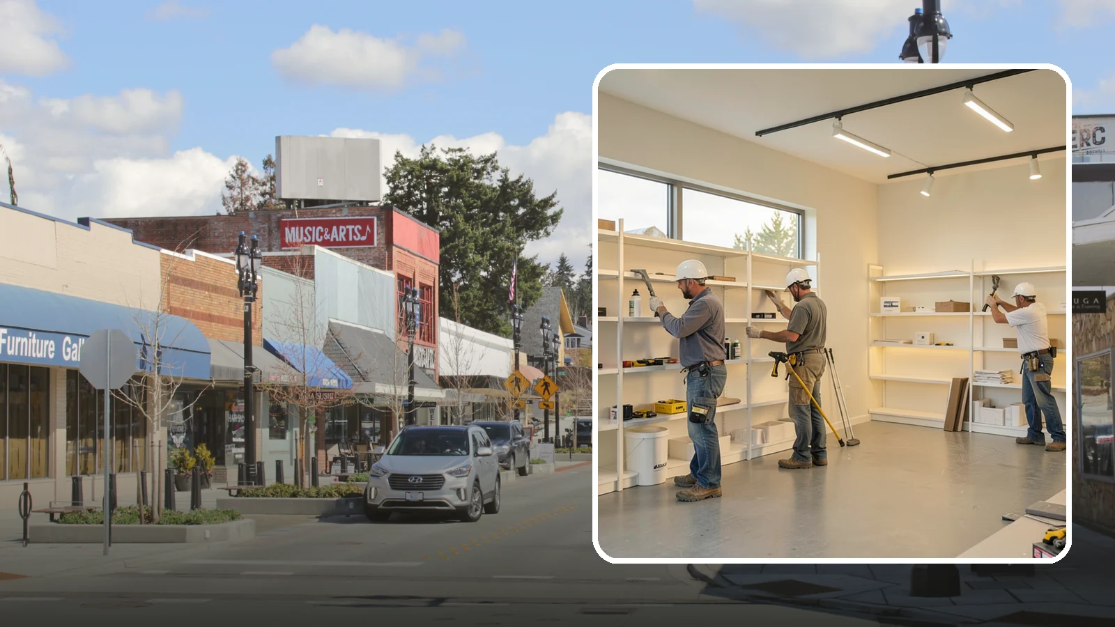 Retail Buildout in Bothell, King County, WA - Store construction that turns raw retail space into a branded, shopper-ready environment.