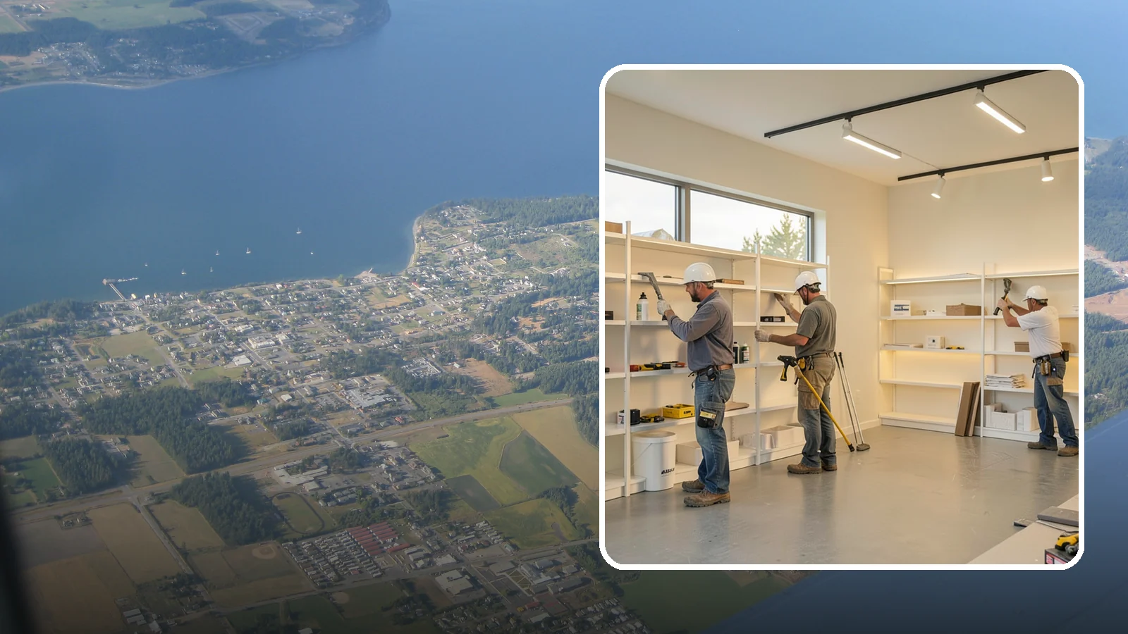 Retail Buildout in Coupeville, Island County, WA - Store construction that turns raw retail space into a branded, shopper-ready environment.