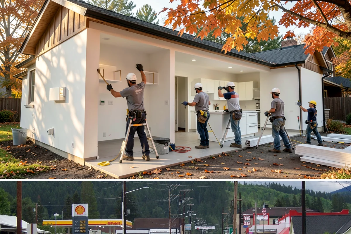 Retail Buildout in Granite Falls, Snohomish County, WA - We often target buildout completion ahead of the fall and holiday retail season, planning the schedule backward from your opening.